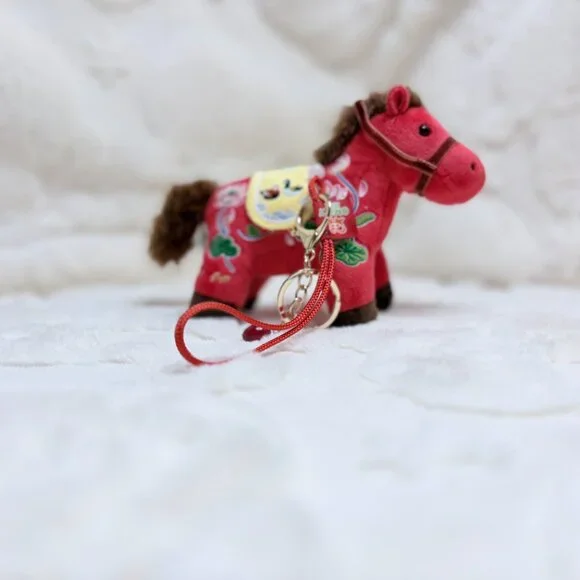 Red Horse Bag Charm & Keychain Set - Picture 4 of 4